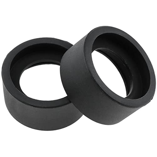 AYLIFU 2PCS 36mm bore Black Binocular Rubber Eyepiece Rubber Eyepiece Shield Eyepiece Cover for a 32-36mm Stereo Microscope(Flat Angle)