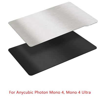 KOYOFEI 2PCS Resin 3D Printer Flex Build Plate for Anycubic Photon Mono 4, Spring Steel Flexible Plate and Magnetic Base Platform for Photon Mono 4, Mono 4 Ultra - size: Mono 4(163*89mm)