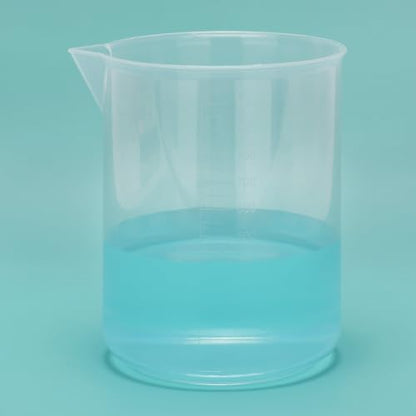 FunChem Plastic Beaker Set, 5-Piece Graduated Beakers 50ml/100ml/250ml/500ml/1000ml, Lightweight & Corrosion Resistant for Lab Experiments Liquid Mixing Dissolving