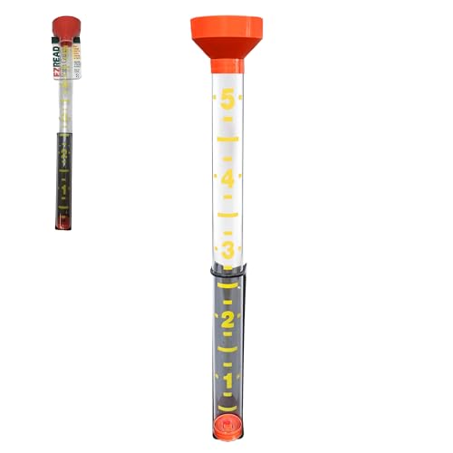 Headwind EZRead 26” Giant Professional Outdoor rain Gauge, USA Made Heavy Duty All Weather Freeze Proof mountable with Float, Orange (820-0017) - color: Orange, size: 26-Inch