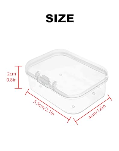 LJY 60 Clear Plastic Boxes, 2.2 x 1.6 x 0.8 in for Office Supplies - color: Clear, size: 2.2×1.6×0.8 in