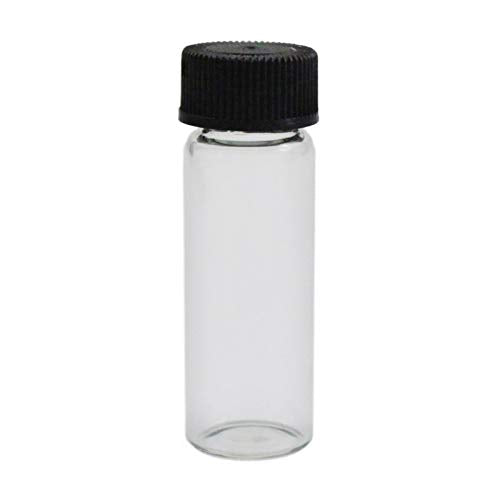 144pk 1 1/3 Dram Small Glass Vials with Screw On Cap, Hobby and Craft Lab Sample Vial Set - size: 1 1/3 Dram
