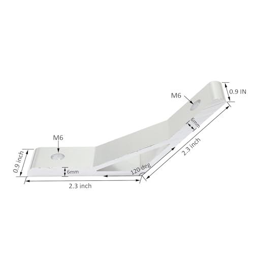 6Pcs 1010 120 Degree Angle Bracket 1" x 1" 10 Series Aluminum Extrusion 60deg Joint Connector Brace for Slot 60° Corner Joiner 120deg 1 Inch Extruded Aluminium Profile - style: 6 sets 120deg bracket with m6