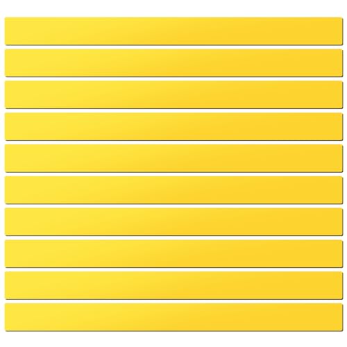 LLPT Dry Erase Magnetic Label Strips, 1" x 12", Yellow, 10 Pack - color: Yellow, size: 1" x 12" 10 Pack