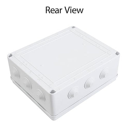 LeMotech ABS Plastic Dustproof Waterproof IP65 Junction Box Universal Electrical Project Enclosure White 11.8 x 9.8 x 4.7 inch (300 x 250 x 120 mm) - size: 11.8" x 9.8" x 4.7" (1pc)