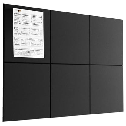 MaxGear Felt Bulletin Board 36" x 24", Black Felt Wall Tiles Push Pins - color: Black, size: 36" x 24"