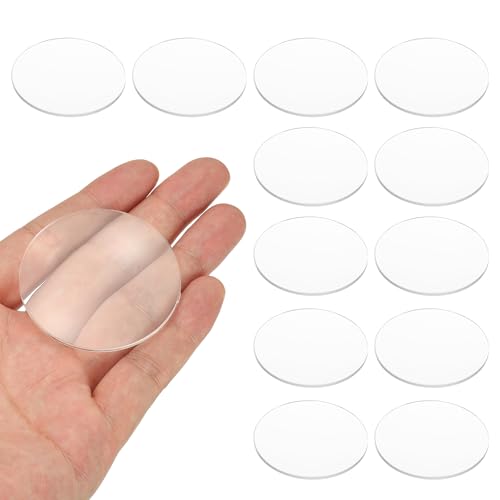 PATIKIL 12Pack Biconvex Lens 50mm Dia. 180mm Focal Length Spherical Optical - size: 50mm Dia.