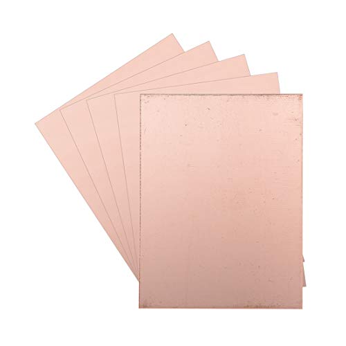 uxcell Double-Sided Copper Clad Laminate PCB Circuit Board, FR4 100x75mm 3.94x2.95 inch, 1.5mm Thickness DIY Prototyping PCB Board, Name Board, 5pcs - size: 100mmx75mmx1.5mm