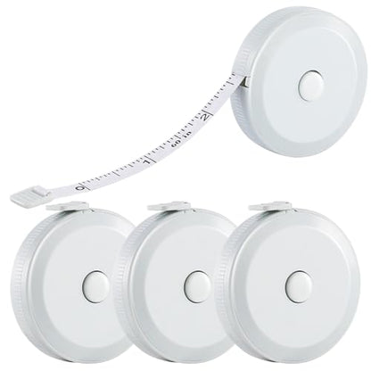 4 Pack Soft Retractable Measuring Tape,60-Inch 150cm,Cold Blue Double Scale Measurement Tape,for Body Measuring Sewing Tailor Cloth Knitting Home Craft Measurements - color: 4 Pack (Cold blue)