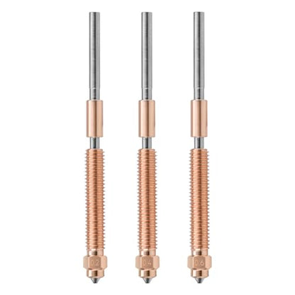 K2 Plus Nozzles 0.2mm* 0.4mm*0.6mm 3PCS, Unicorn K2 Quick-Swap Nozzles with Titanium Alloy Heat Break, Copper Alloy and Hardened Steel Nozzle, High Flow Nozzles Kit for K2 Plus 3D Printer