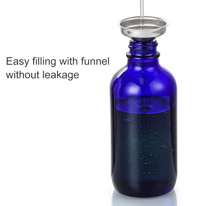 4 Pack 4oz Glass Dropper Bottles with Measured Dropper - 120ml Dark Blue Tincture Bottles with Calibrated Glass Eye Droppers (1ml), Leakproof Essential Oils Bottles for Health, Personal Care & Beauty - color: Blue