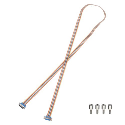 MECCANIXITY IDC Rainbow Wire Flat Ribbon Cable DB15 Male to DB15 Female 59 Inch Length 2.54mm Pitch Breadboard Jumper Wires for Electronic Projects - size: 59 Inch, style: DB15 Male to DB15 Female