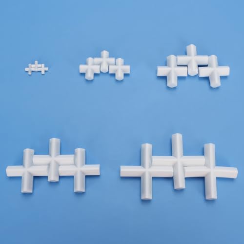 Labasics 3-Pack Cross Shape Magnetic Stir Bar Set, 50 mm PTFE-Coated White Stirring Bars for Laboratory Mixers - size: 50 mm