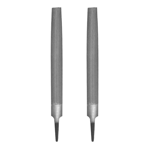 HARFINGTON 6" Half Round Medium Cut File Double Cut Teeth without Handle - size: 6"