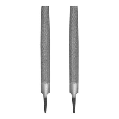HARFINGTON 6" Half Round Medium Cut File Double Cut Teeth without Handle - size: 6"