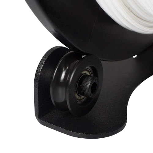 3D Printer Filament Spool Holder, Sheet Metal Stand Rack Bearing Adjustable - size: Black Metal