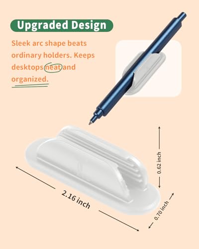 Tiizze Silicone Adhesive Pencil Holders for Classroom & Desk, 10 Pack White - color: White