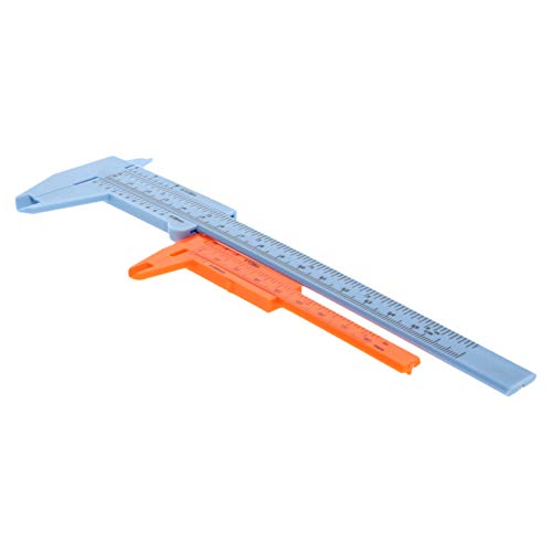 Utoolmart Vernier Caliper Set, Double Scale, Plastic Measuring Tool for Precision Measurements Outside Inside Depth 1 Pcs - size: 80/150mm Blue