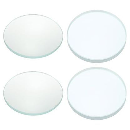 PATIKIL Convex Lens, 150-150mm Focal Length 50mm (1.97") Diameter Round Glass Magnifying Telescope Lens Trial Set Ground Edge for Lab Physics Class Optics, 4 Pcs - size: 150/-150mm FL, 50mm Dia.