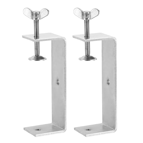 HARFINGTON 2Pcs 304 Stainless Steel C Clamps 130mm Square Mini Tiger Clamp - size: 130mm