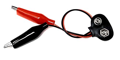 Corpco 9v Battery Snap Connector to Dual Alligator Clips Cable (Pack of 3)