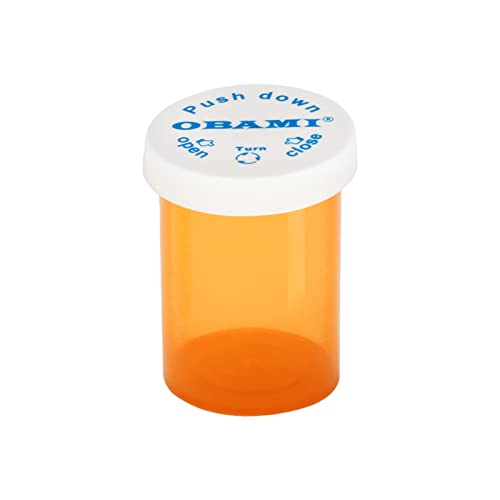 Plastic Medicine Pill Bottles with Child Resistant Caps - Push Down and Turn - Prescription Vial, Medicine Container, Pill Cases Dispenser Organizers (12pcs, 20 Dram) - size: 20 Dram