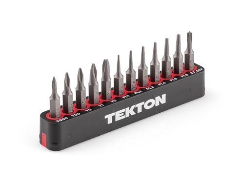 TEKTON 4 mm Electronics Bit Set with Rail, 12-Piece | DZZ92003 - style: 12-pc. Electronics Bit Set