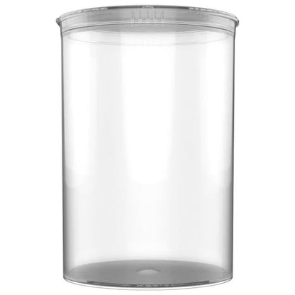 Dragon Chewer 160 Dram CR Plastic Packaging Pop Top Containers - Child Resistant Travel Holder Vial Bottles - 33 qty (Clear) - color: Clear