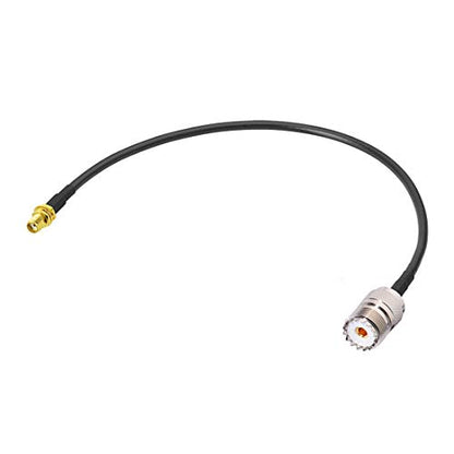 BINGFU Ham Radio Antenna Adapter SMA Female to UHF SO239 Female RG58 Coaxial Jumper Cable 30cm 12 inch for Ham Two Way Radio Walkie Talkie Wouxun Baofeng BF-F8HP UV-5R UV-82 BF-888S GT-3 - color: 1 feet / 30cm Cable, size: 1 feet / 30cm Cable