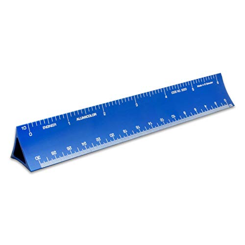 Alumicolor 6-inch Aluminum Engineer Hollow Scale for School, Office, Art and Drafting, 6IN, Blue - color: Blue, size: 6IN, style: Engineer