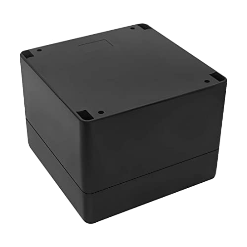 LeMotech ABS Plastic Electrical Project Case Power Junction Box, Project Box Black 4.7" x 4.7" x 3.5" (120 x 120 x 90 mm)(Pack of 1) - color: Black (1 pack), size: 4.7" x 4.7" x 3.5"