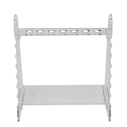 Pipette Rack Stand, Multiple Organic Glass Holder for Experiment, Trapezoid Design with 1.5cm Hole Diameter
