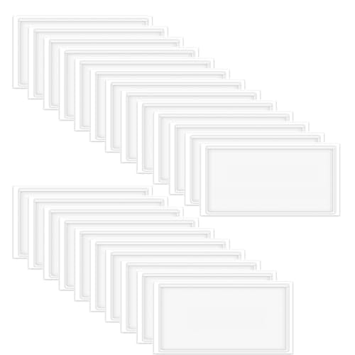60 Pack Clear Self Adhesive Label Pockets, 4 x 2 Inch Label Holders Index Card Pockets Card Holder Shelf Label Holder for Organizing - size: 4.3 x 2.3 inches