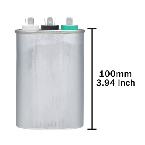 VEXUNGA 35/5 uF 35+5 MFD 370V 440V 450V Oval Dual Run Start AC Capacitor 35 5 uF 370 440 450 Volt VAC CBB65 Air Conditioner Capacitors for AC Unit Fan Motor Start or Condenser Straight Cool - style: [V03] 35+5 uF Oval