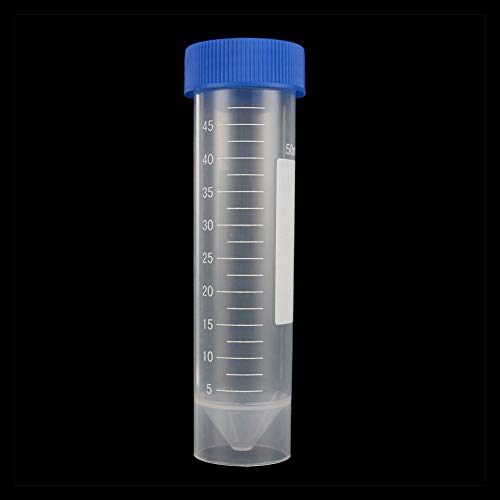 Centrifuge Tubes 10pcs 50ml Lab Analysis Bottles With Screw Cap Flat Bottom Laboratory Fittings With Scale Caps Pack Container