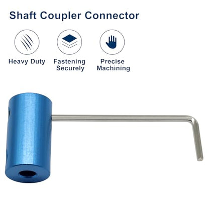 6pcs 5mm to 5mm Bore Rigid Shaft Coupler, Blue - size: 5mm to 5mm