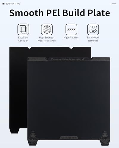 Creality Official K1 Build Plate Smooth Surface 235x235mm PEI Sheet Flexible Removable Spring Steel Bed Plate for Ender 3 V3/3V3 SE/3V3 KE/3 S1/3 S1 Pro/5 S1/CR-10SE (Without Magnetic Base) - color: Smooth Black, size: K1/Ender 3V3SE