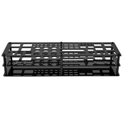 Screwdriver Storage Rack 63-Holes Acrylic Tool Stand Black