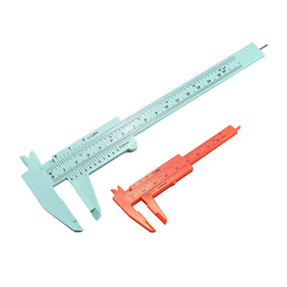 Utoolmart Vernier Caliper Set, Double Scale, Plastic Measuring Tool for Precision Measurements Outside Inside Depth 1 Pcs - size: 80/150mm Green
