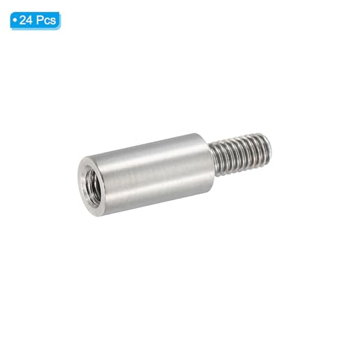 PATIKIL 24pcs M3 Standoffs, M3 11+6mm Spacer Standoffs Steel Threaded Standoffs Screws Kit 3mm ID 5mm OD Metric Male Female Thread Adapters for Circuit Board PCB RC Drones Motherboard - size: 11+6mm L