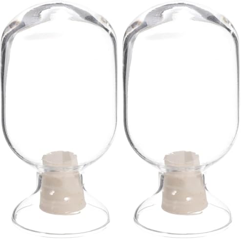 Beavorty Glass Match Cloche Jar: Fireplace Match Cloche Bottle Fancy Matches Striker Holder Jar Christmas Match Holder with Stopper for Candles Bathroom Lab Matches 250ml (Pack of 2) - size: 13X7X7CM (Pack of 2)