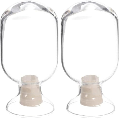 Beavorty Glass Match Cloche Jar: Fireplace Match Cloche Bottle Fancy Matches Striker Holder Jar Christmas Match Holder with Stopper for Candles Bathroom Lab Matches 250ml (Pack of 2) - size: 13X7X7CM (Pack of 2)