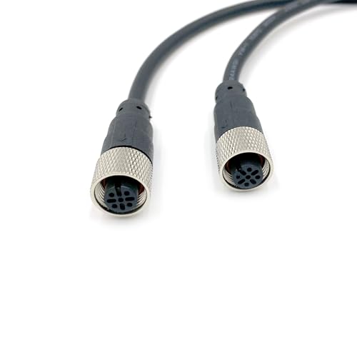 1.64ft M12 5 Pins Female to Female Connector Cable, A Code Straight Molding Cable Double Female Aviation Sensor Electrical PVC Wire 125V 4A AC/DC Industrial Molded Wire AWG22 (0.5Meter) - size: 1.64ft