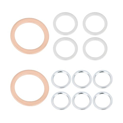 12PCS Differential Transfer Case Crush Washer Gasket Kit, OEM# 1215710010 9043024003 90430A0003 Vehicle Gaskets, Automotive Replacement Accessories, Compatible with RC350 LC500 LX450 - color: 12PCS