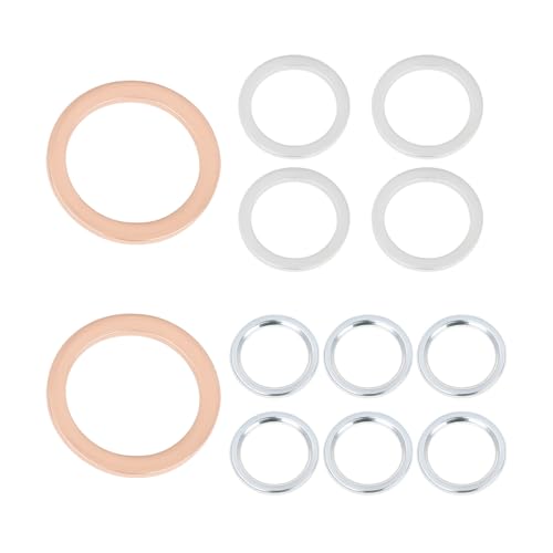 12PCS Differential Transfer Case Crush Washer Gasket Kit, OEM# 1215710010 9043024003 90430A0003 Vehicle Gaskets, Automotive Replacement Accessories, Compatible with RC350 LC500 LX450 - color: 12PCS