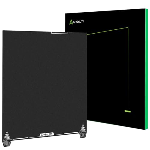 Creality Official K2 Plus Build Plate, 370x370mm Epoxy Resin Surface Magnetic Flexible Removable Spring Steel Printing Plate 3D Printer Bed Plate (Without Magnetic Base) - color: Epoxy Resin Black, size: K2 Plus