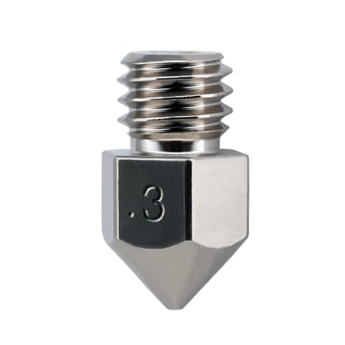 Microswiss MK8 Brass Plated Wear Resistant Nozzle (MakerBot, CraftBot, Creality, CR10, Ender, Tevo Tornado) (.3mm) - size: .3mm