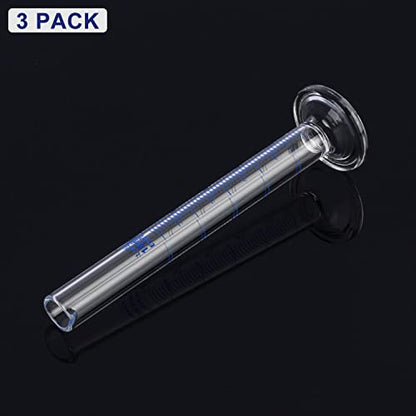 Labasics 3-Pack Borosilicate Glass 10 ml Heavy Wall Graduated Cylinder Measuring Cylinder - size: 10 ml