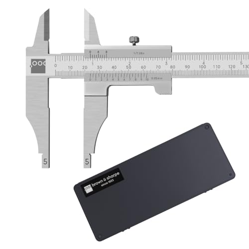 Brown & Sharpe 12 Inch Vernier Workshop Caliper, 1/128 Inch External Jaws