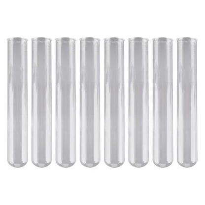 GSHLLO 8 Pcs Clear Test Tubes Hydroponic Glass Tube Floral Water Tubes House Plant Propagation Test Tubes Resin Vase Model Test Tube Liquid Storage Tubes Science Experiment Tubes